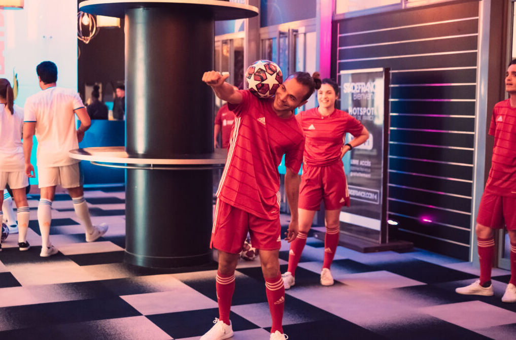 Démonstration de football freestyle