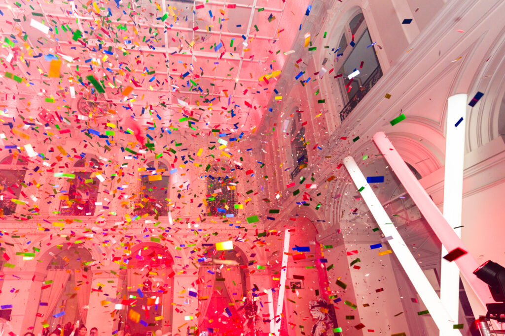 Pluie de confettis pendant la soirée Betclic