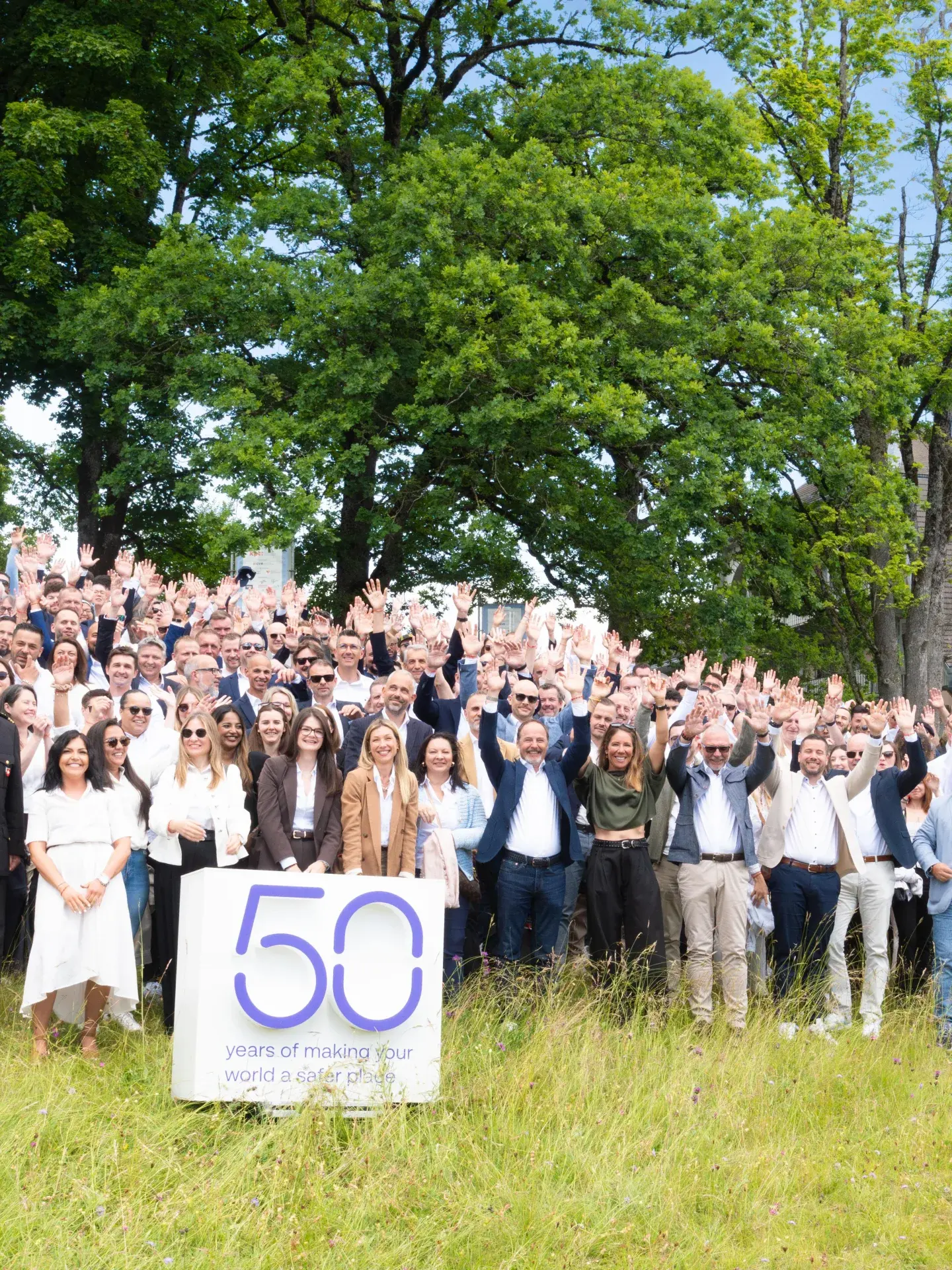 Collaborateurs de Protectas réunis au Gurten pour le jubilé des 50 ans, événement organisé par Moon Suisse