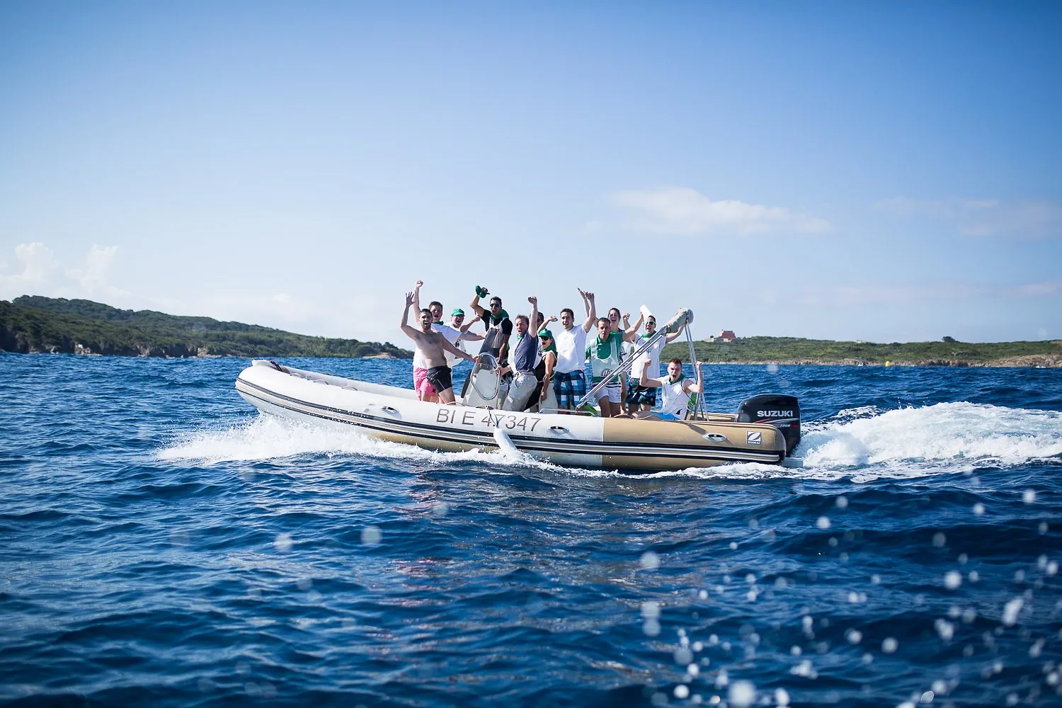 Sortie en bateau semi-rigide, team building, agence événementielle Moon