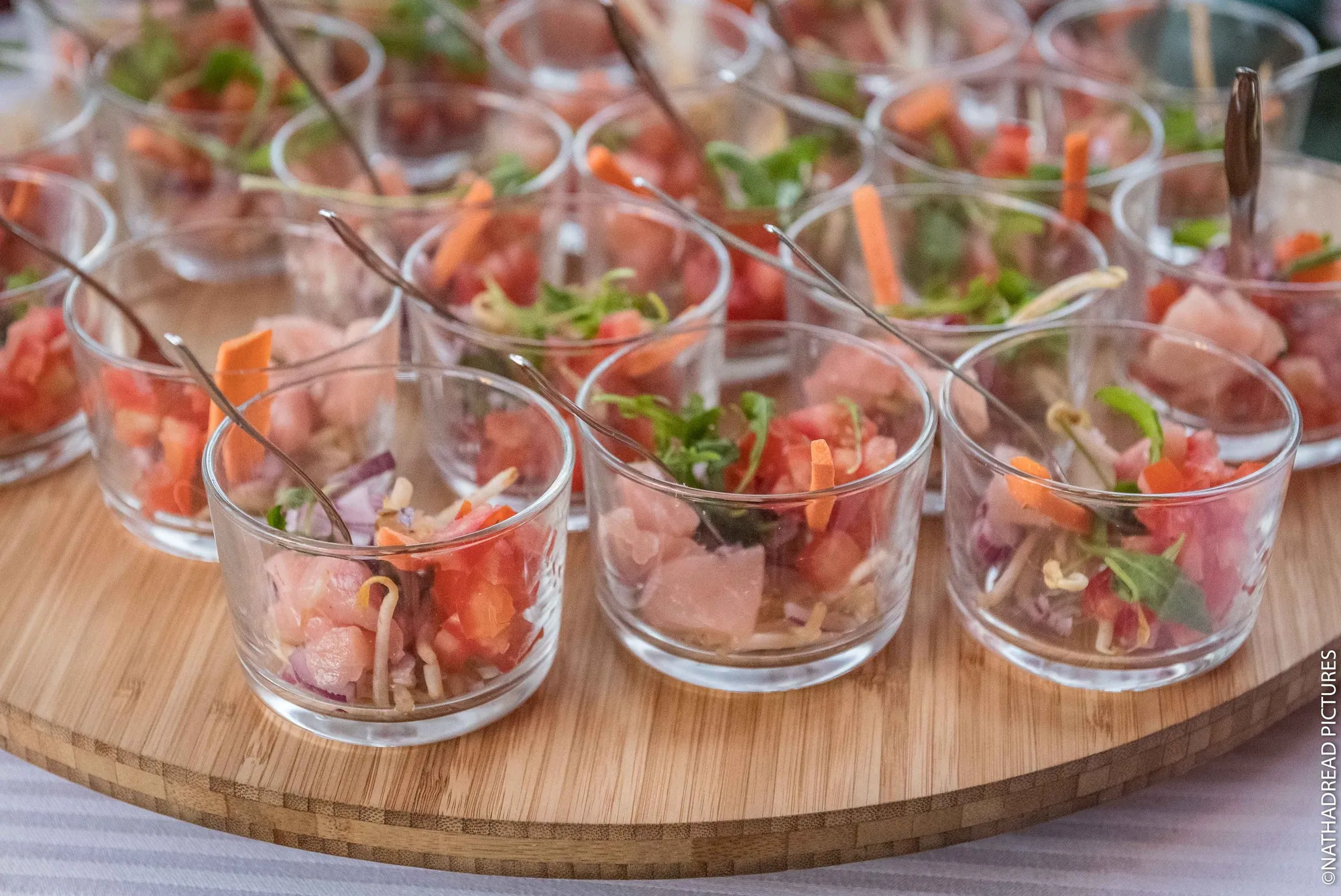 Verrines et bouchées, cocktail traiteur, agence événementielle Moon